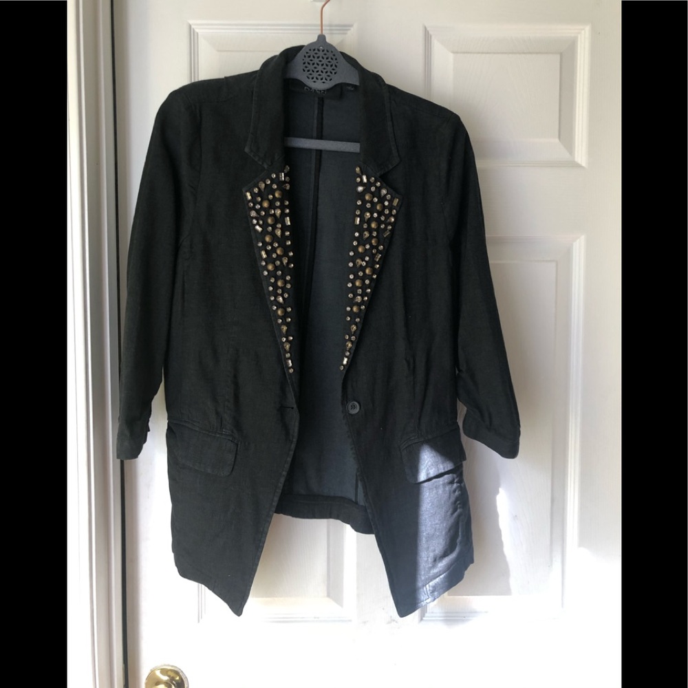 Jacket casual w rhinestone